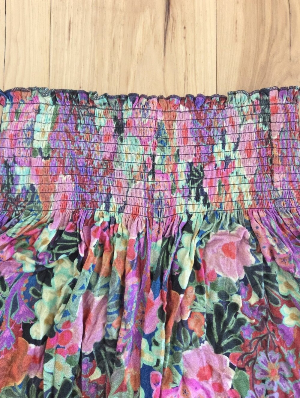 NWT Natural Life Make A Move ButterSoft Palazzo Pants Pink Painted Garden L - Picture 4 of 7